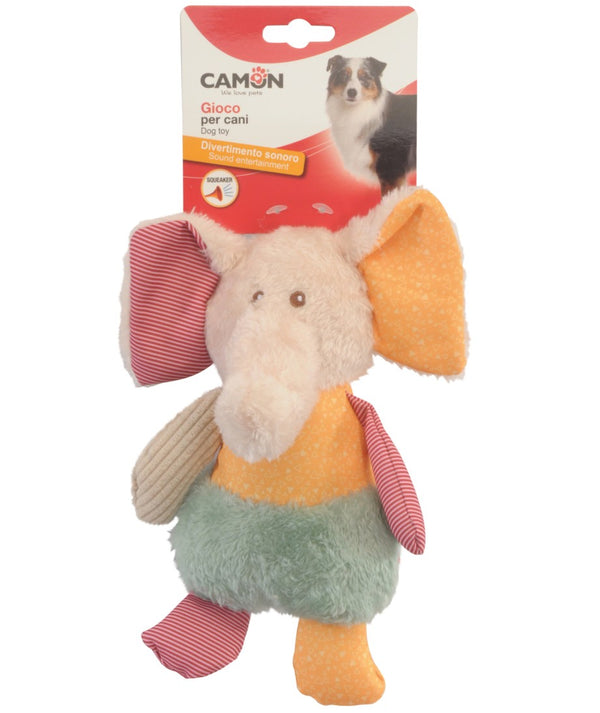 Camon Gioco per cani - leone, coniglio ed elefante con squeaker ca. 23 cm